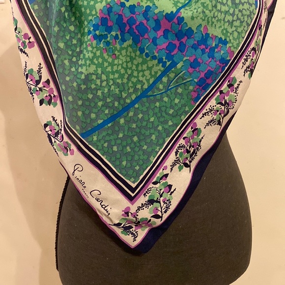 Vintage Pierre Cardin Paris trees square silk scarf - Picture 3 of 17